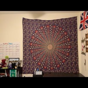 Mandala Tapestry Great Condition Dark Blue